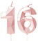 Rose Gold 16 Birthday Candles - Number 16 Candles for Cake, 16th Birthday Cake Toppers