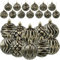 24 Stück Bauernhaus-Kugel-Ornamente, bronzefarben, Used-Look, hängende Kugeln, Vintage, rustikale Weihnachtskugeln, Retro-Weihnachtsbaum-Anhänger für Weihnachtsbaumschmuck (Bronzefarbe)