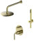 CNBYDK Badewannenarmaturen, Wandmontage Messing Duscharmaturen Gebürstetes Gold Badewannenarmaturen Set mit Handbrause, für passende Badezimmer Luxus Duschs