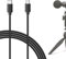 GEEKRIA für Creators Micro USB auf USB C Mikrofonkabel 6,5 Fuß/2 m, kompatibel mit Shure MV7, MV88+, MV5, MV51, MVi Mikrofonkabel (schwarz)