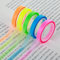 5 Rollen Highlight Strips Fluoreszierende Farbige Tags Haftnotizband Fluoreszierende Farbige Tags Transparent Textmarker-Klebeband für Lesen Notizen Machen Lehrer Schüler Klasse Büro(6mm x 5M)-A