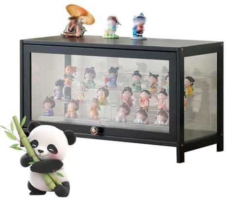 Ddasam Vitrine,sammlervitrine,Manga Regal,Großer Kapazität Klare Regal Vitrine,Glas Acryl vitrine,Holzvitrine,Glasvitrine für Bücher,Wein,Büro,Wohnzimmer,Küche40×70×33cm,Vitrine mit 1 Fächern
