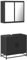 vidaXL 2-TLG. Badmöbel-Set Schwarz Holzwerkstoff, Badezimmermöbel-Set, Badschrank, Waschtischunterschrank, Badezimmerschrank, Waschbeckenunterschrank