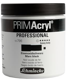 Schmincke PRIMAcryl Professional Eisenoxidschwarz 237 ml Tiegel, 13 796 053