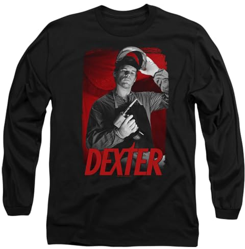Dexter See Saw Mens Long Sleeve T Shirt, Black, Small