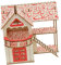 DRESSOOS 1 Set Hamster Castle Hamster Villa Doppelschicht Holzhaus Haustiervorräte