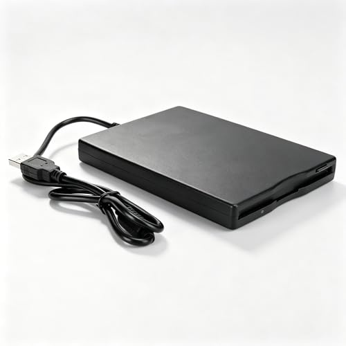 Dpofirs USB Floppy Laufwerk, 3,5 Zoll Externe Diskettenlaufwerk, Kartenleser für 1,44 M 3,5 Zoll MF2 HD Floppy Scheibe, Tragbares Floppy Laufwerk für PC Laptop Notebook Computer