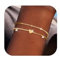 Maynor Armband Damen Silber 925 Gold mit Herz Anhänger Armbänder Armkette Verstellbare Stapelbare Kettenarmband für Mädchen Handmade Schmuck Geschenk