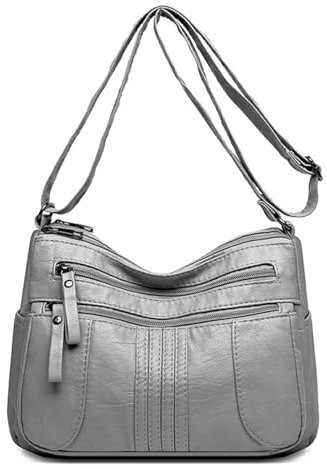 DIIOOMIEEU Crossbody-Taschen für Damen, Umhängetasche, Taschenbücher, mehrere Taschen, Schultertasche, PU-Leder, Schultertasche
