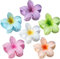 kinoco Pince Cheveux Lot de 6 Pinces à Cheveux Fleur Hawaïenne, Accessoires pour Cheveux Épais, Multicolore