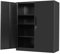 Chiidou Heavy-Duty Steel Storage Cupboard with Lock, 4-Tier Adjustable Shelving Filing Cabinet Unit for Office Files, Home Garage & School Organisation Black