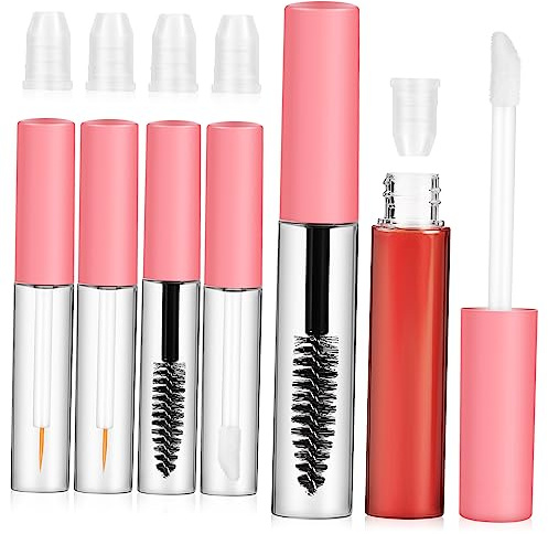 VALICLUD 6stücke Nachfüllbare Mascara Röhren Mit Wimpern-bürsten Leere Behälter Für Wimperntusche Eyeliner Und Lipgloss Transparent Für DIY Kosmetikbedarf