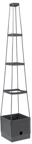 EUROtops XXL-Pflanzturm, kompakte Rankhilfe für Gemüseanbau | Für Balkon und Garten, platzsparendes Design, integrierter Wasserspeicher, für Tomaten und Gurken