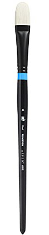 Princeton Aspen, Glare-Free Plein Art Brush for Acrylic & Oil, Series 6500 Filbert Synthetic, Size 12