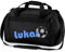 Sporttasche mit Namen | inkl. NAMENSDRUCK | Motiv Fußball | Personalisieren & Bedrucken | Reisetasche Jungen Ball Sport-Verein | blau schwarz (schwarz)