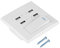 Enchufe de pared - Control de interruptor de 4 puertos 5V 2.1A/1A 4100mA Toma de corriente USB para montaje en pared Salida de cargador (220~250V)