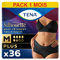 TENA Silhouette Plus Taille Haute - Sous-Vêtements Absorbants Jetables Incontience Femme - Post-Accouchement - pour Fuites Urinaires Modérées à Fortes - Noir - Taille M - 36 Culottes (Pack 1 Mois)