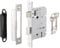 Infinity Decor Heavy Duty Polished Chrome 3 Lever Mortice Iron Sash Lock Privacy Latch with Pair of Keys Set for Internal or External Wooden Door Gate