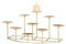 Romadedi Fireplace Candle Holder 9 Candelabra - for Pillar Candles Gold Candle Stand Iron Table Centrepiece Mantle Floor Decor Christmas Advent Decoration
