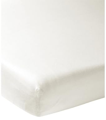 Meyco Home Basic Jersey Uni Spannbettlaken Doppelbett (Bettlaken mit weicher Jersey-Qualität, aus 100% Baumwolle, perfekte Passform durch Rundum-Gummizug, Maße: 160 x 200 cm), Warmes Weiß