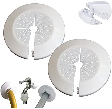Copertura del tubo della flangia Decorazione del tubo del collarino della copertura del tubo del radiatore per la decorazione del tubo della parete (bianco, 16-40)
