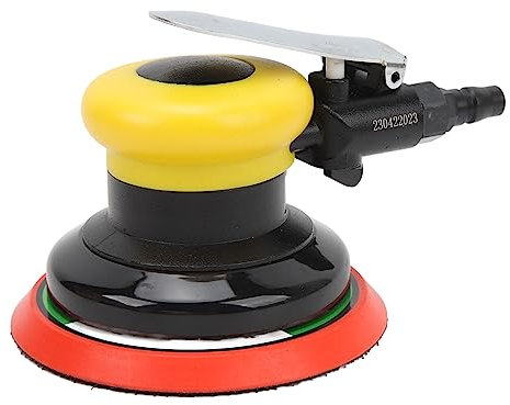 Heavy Duty Air Random Orbital Sander, 13000rpm Dual Action Pneumatic Palm Sander with 1/4 Inch Professional Air Inlet for Woodworking