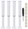 Pied De Lit De Sommier, Pied De Lit Liaison MéTal Meubles Robuste RéGlables en Hauteur 25-42 cm MéTal Pieds pour, TrèS RéSistants Convient pour Lattes Universel Sommier, Armoire (Blanc Lot De 4)