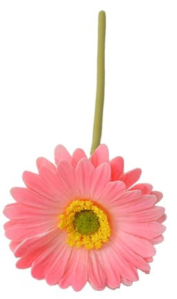 fxwtich Langlebige künstliche Blüten, Gerbera-Blüten Jamesonii mit Stiel, realistische künstliche Seidenblume für Zuhause, Büro, Tischdekoration, künstlicher Blumenzweig Rosa