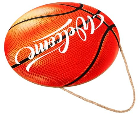 Garneck Sports Welcome Sign Welcome Door Sign Decorative Round Wall Art for Home Porch