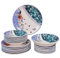 Set 20 Pezzi Piatti Acquerello Wald - Piani, Fondi, Portata, Frutta e Insalatiera