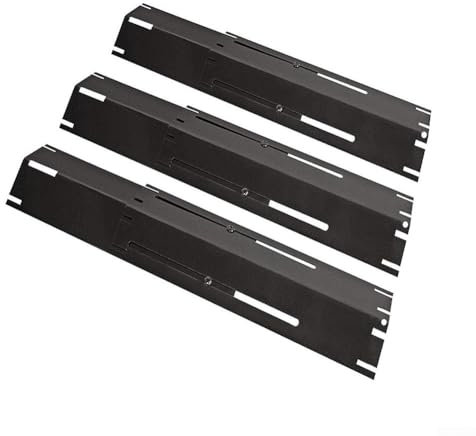MeevrgR 3er-Pack Grillplatten aus Porzellanstahl – verstellbar (29,8 cm bis 53,3 cm) – gleichmäßige Wärmeverteilung – passend für die meisten Gasgrills – Flammenbändiger & Fettschutz