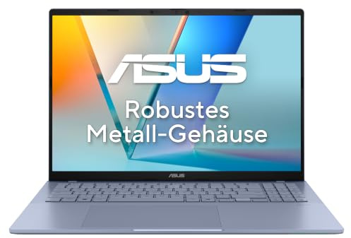ASUS Vivobook S 16 S3607NA Copilot+ PC | 16 WUXGA 16:10 OLED Display | Snapdragon X2 X2E-88-100 | 32GB RAM | 1TB SSD | Andreno GPU | Win11 Home | QWERTZ | Mist Blue