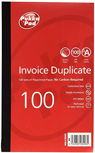 Pukka Invoice Duplicate Book NCR Carbonless 1-100