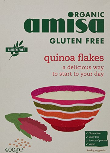 Amisa Organic Gluten Free Quinoa Flakes 400 g (Pack of 3)