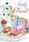 Jonny Javelin Afternoon Tea Lovely Friend Birthday Card