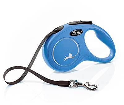 flexi® Classic S Gurt 5 m blau, Roll-Leine für Hunde bis 15 kg