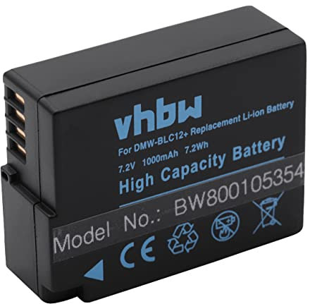 vhbw 1x Akku kompatibel mit Panasonic Lumix DMC-GX8KBODY Kamera Digicam DSLR (1000mAh, 7,2V, Li-Ion)