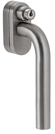 ES2 zert. hochwertiger Fenstergriff Edelstahl matt Orlando 2 - Stiftlänge 30 mm