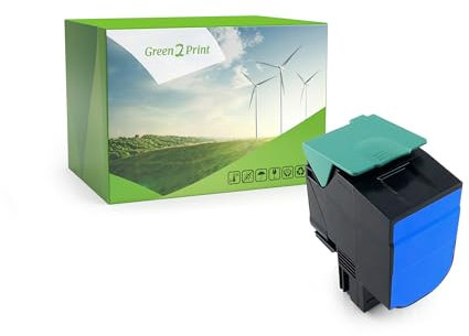 Green2Print Toner Cyan 2000 Seiten ersetzt Lexmark C540H1CG, C540H2CG passend für Lexmark X543DN, X544N, X544DN, X544DTN, X546DTW, X548DE, X548DTE, C540N, C543DN, C544N, C544DW, C544DN, C544DTN,