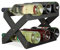 Relaxdays Weinregal Bambus, X Shape, 6 Flaschen, platzsparend klein, Flaschenregal faltbar, HBT 22 x 36 x 20 cm, schwarz, 1 Stück