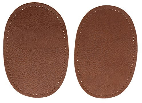 IPOTCH 1 Paar Leder Patches Ellenbogen Knie Applikation Aufnäher Aufbügelflicken Bügelflicken - Kaffee, 13.8*9cm