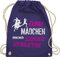 Turnbeutel Rucksack - Echte Mädchen machen Leichtathletik - Unisize - Lila - leichtathletik+geschenk beutel kinderturnbeutel sport mädels juterucksäcke beuteltasche rucksäcke sportsack