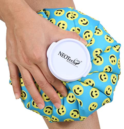 NEOtech Care Eisbeutel - Kühlbeutel mit Schraubdeckel - wiederverwendbarer, nachfüllbarer Beutel - Lächelt - 20 cm