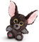 NICI Peluche GLUBSCHIS Murciélago Baako, con Ojos Grandes y Brillantes, 15 cm, Color: Café/Rosa/Gris, 45552