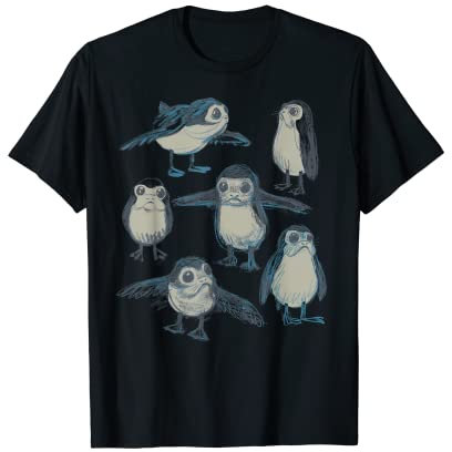 Star Wars Porg Poses Sketch T-Shirt