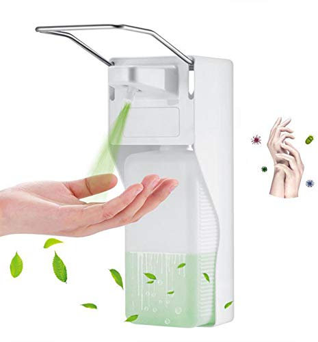 Desinfektionsspender 1000ML, Ellenbogen Seifenspender Wandmontur Medizinischer Spray Desinfektionsmittelspende, für Krankenhaus Schule Hotel