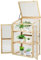 COSTWAY Mini Serra da Giardino a 3 Ripiani in Legno, Serra da Esterno e Interno per Piante e Orto con Coperchio e Ante Apribili, Mini Serra da Giardino e Balcone, 60 x 45 x 100 cm