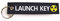 RENEGADE Motorrad Schlüsselanhänger aus Stoff mit Schlüsselring Bestickt & Kratzfest (130 x 30 mm, schwarz). Ideal für Ihr Motorrad (Launch Key)