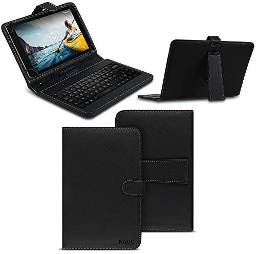NAmobile Schutzhülle für Medion Lifetab P10710 Tastatur Hülle Tasche QWERTZ Keyboard USB Cover Case