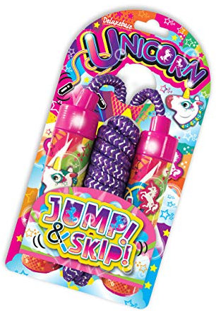 Jump & Skip - Licorne de Deluxebase. Corde à Sauter Licorne pour les Filles et les Garçons. Corde à sauter pour enfants, Accessoire de sport pour enfants